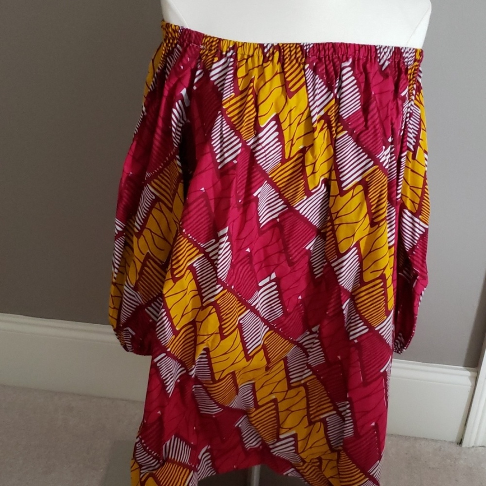 💥HP💥African print off-the-shoulder dress